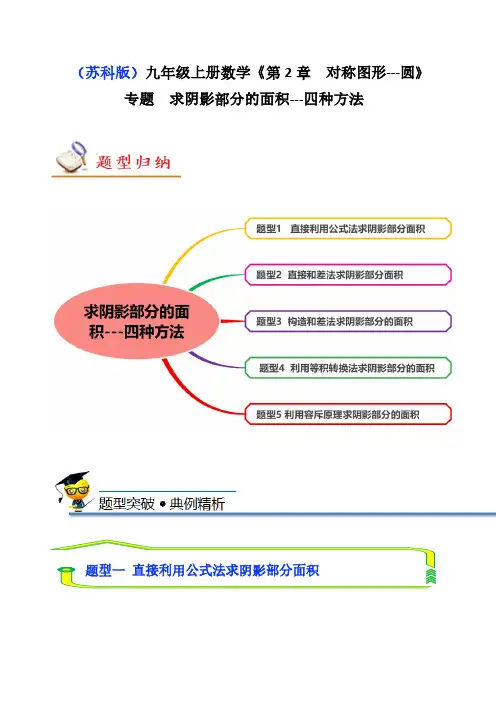专题 求阴影部分的面积---四种方法(五大题型)(解析版)