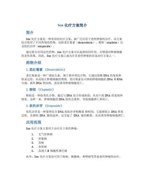 sox化疗方案简介