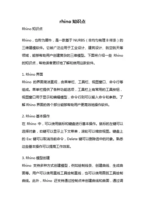 rhino知识点