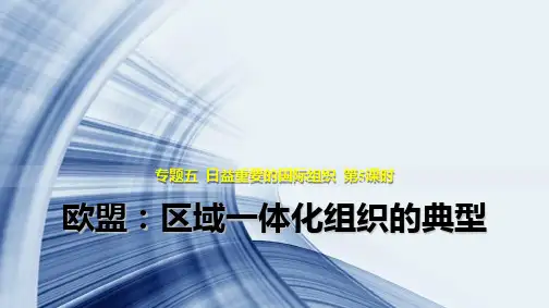 高中政治选修3精品课件4：5.5 欧盟：区域一体化组织的典型
