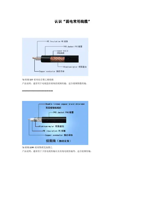 线槽-弱电常用线缆及线缆代号意义(图文)