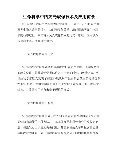 生命科学中的荧光成像技术及应用前景
