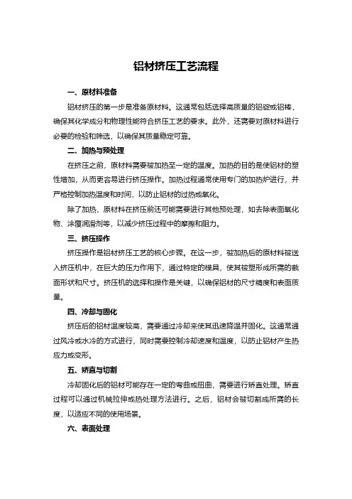 铝材挤压工艺流程