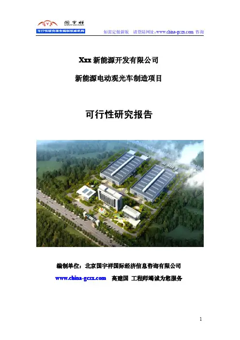 新能源电动观光车项目可行性研究报告