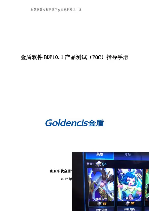 金盾软件BDP10.1产品测试(POC)指导手册