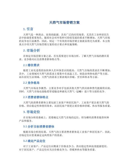 天然气市场营销方案