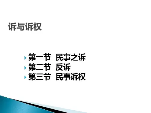 民事诉讼法课件：诉及诉权