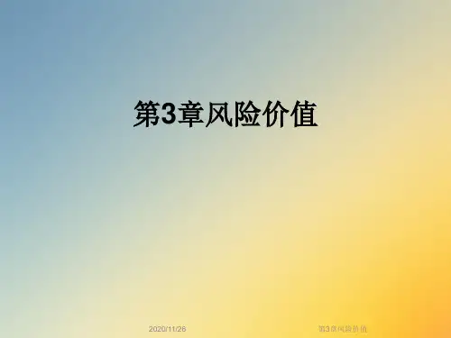 第3章风险价值