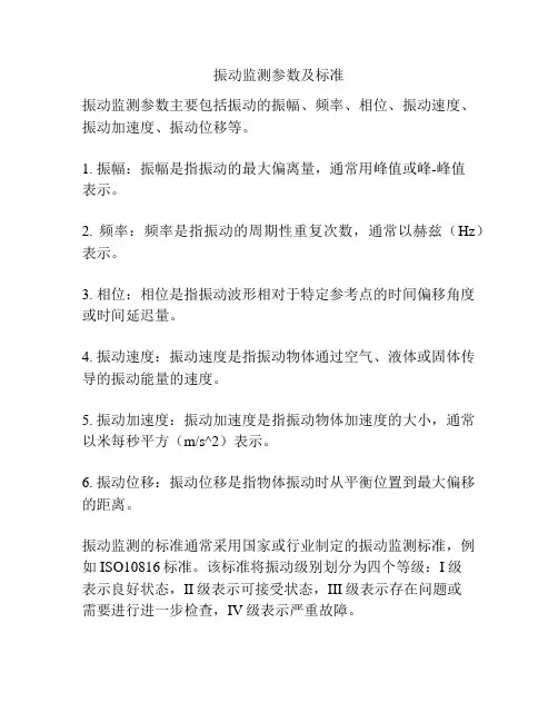 振动监测参数及标准