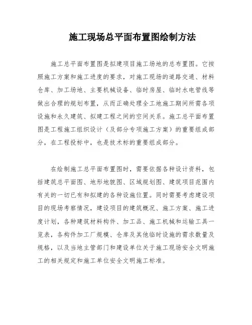 施工现场总平面布置图绘制方法