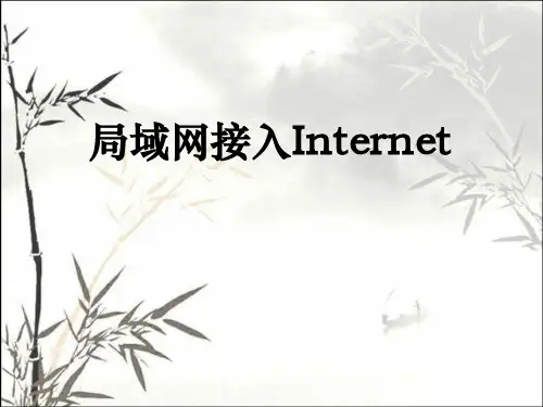 局域网接入互联网ppt课件