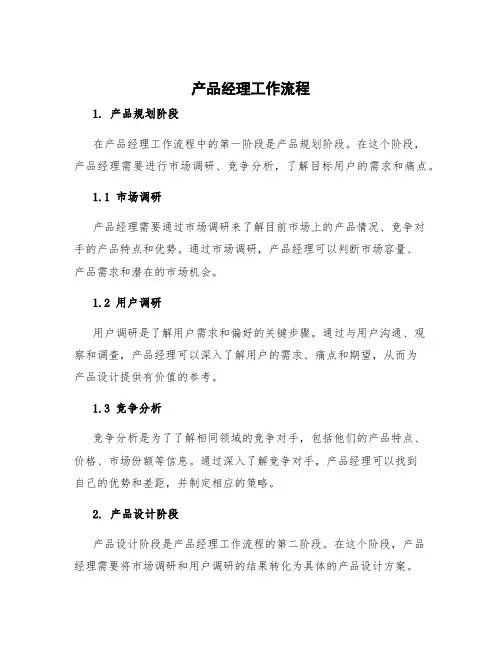 产品经理工作流程