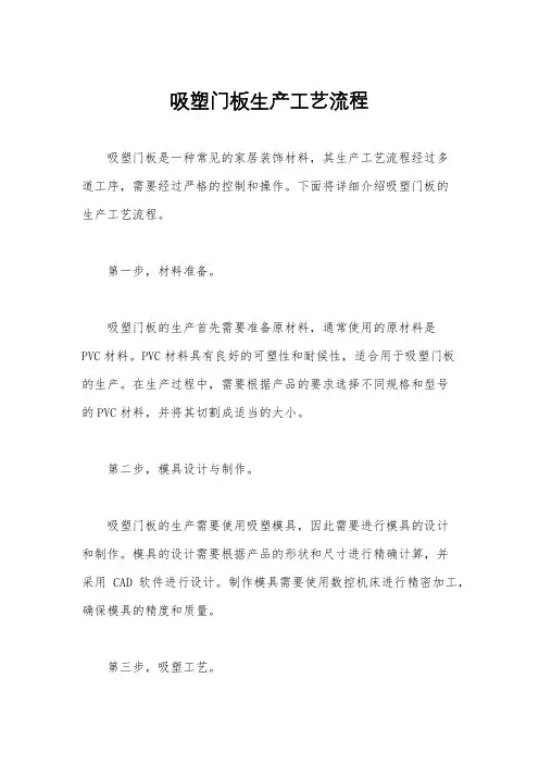 吸塑门板生产工艺流程