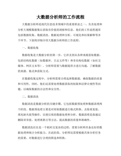 大数据分析师的工作流程