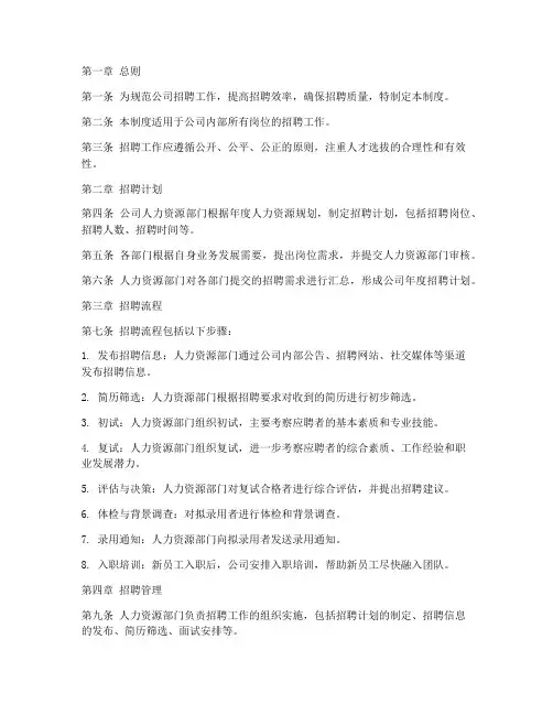 招聘管理制度_公司