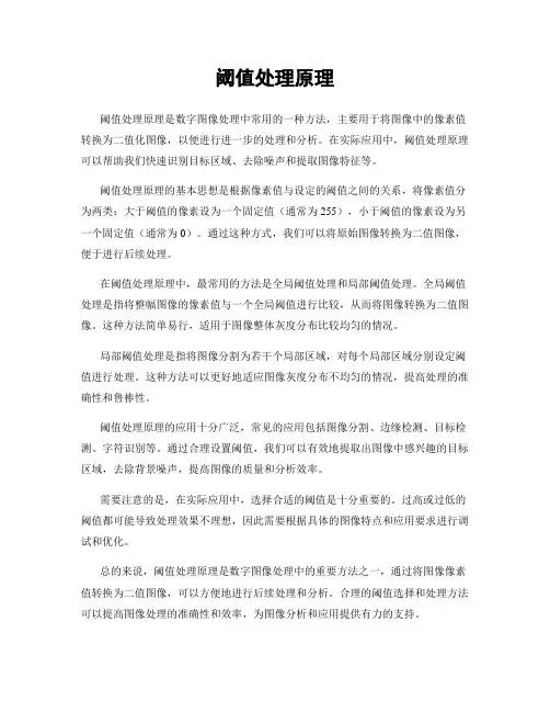 阈值处理原理