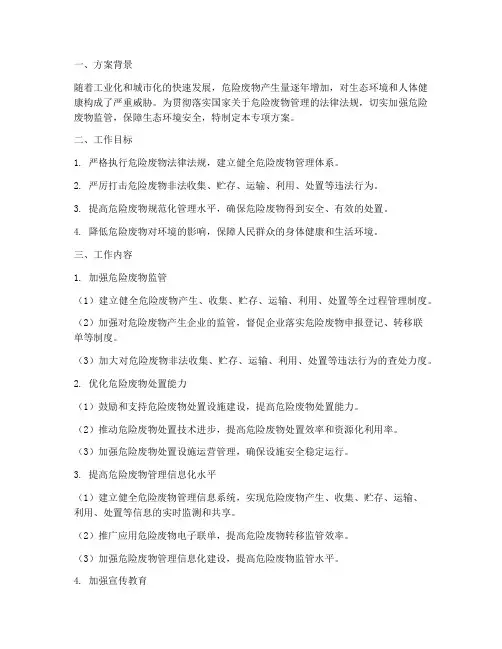 危险废物管理专项方案