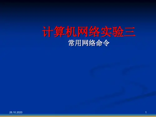 实验3常用网络命令精品PPT课件