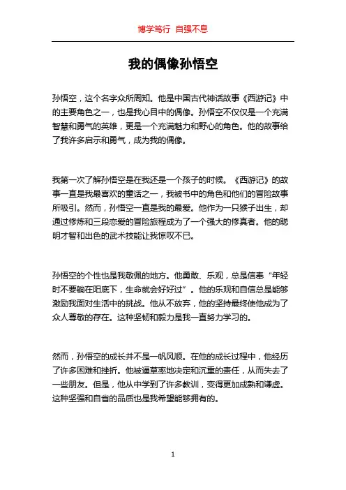 我的偶像孙悟空