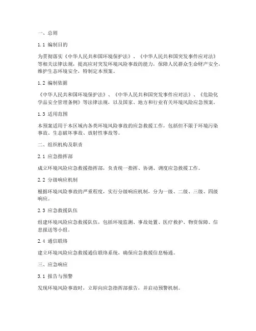环境风险应急救援预案