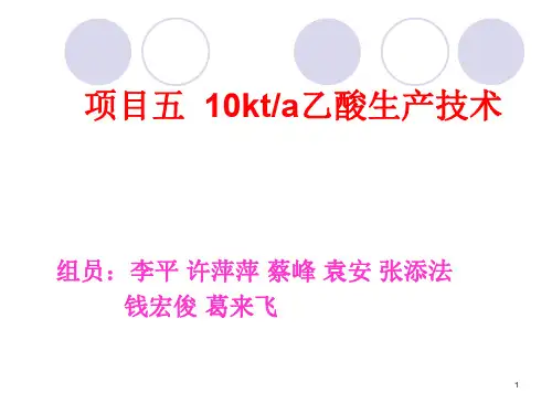乙酸生产工艺PPT课件