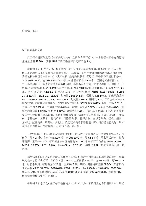 广西铝业概况(1)