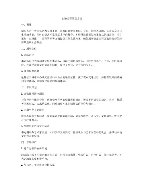 剧场运营策划方案