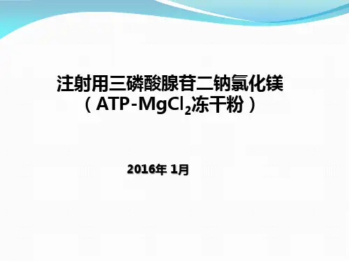 注射用三磷酸腺苷二钠氯化镁(ATP-MgCl2冻干粉)产品介绍