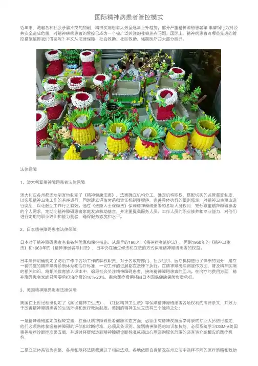 国际精神病患者管控模式