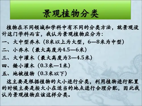 景观植物分类