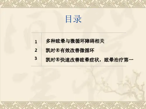 凯时科室会幻灯-改善微循环-快速缓解眩晕