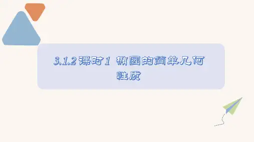 课时1 椭圆的简单几何性质+课件-2024-2025学年高二上学期数学人教A版选择性必修第一册