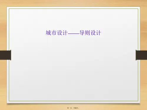城市设计——导则设计