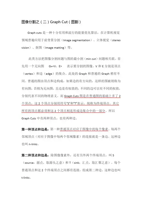 图像分割之(二)Graph Cut(图割)