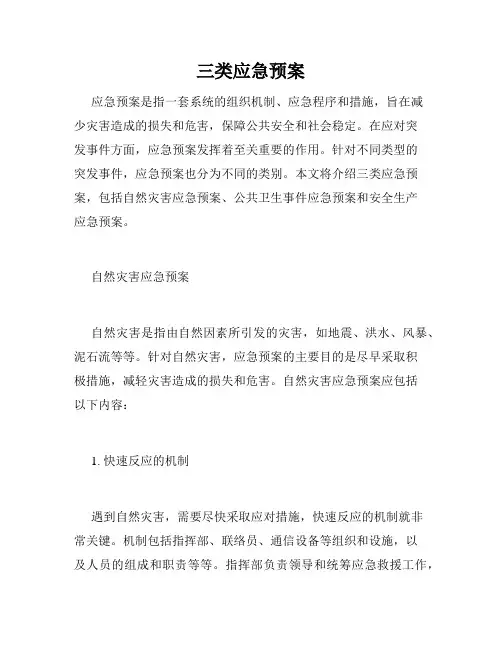 三类应急预案