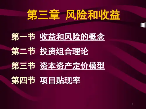 第3章风险和收益