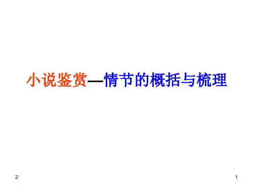 高考小说阅读专题复习：情节的概括与梳理PPT学习课件