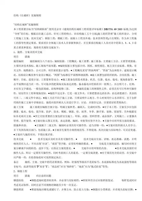结构《长城杯〉实施细则
