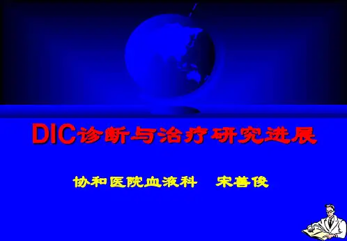 宋善俊 DIC诊断与治疗研究进展