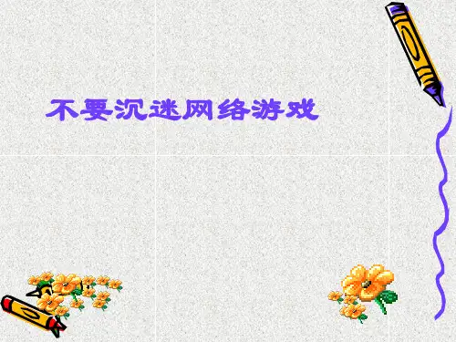 不要玩网络游戏课件