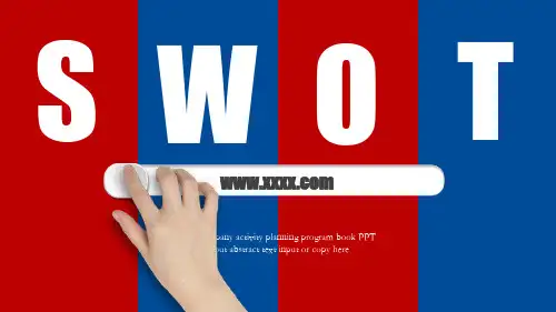 PPT模板：SWOT分析优势劣势机会威胁