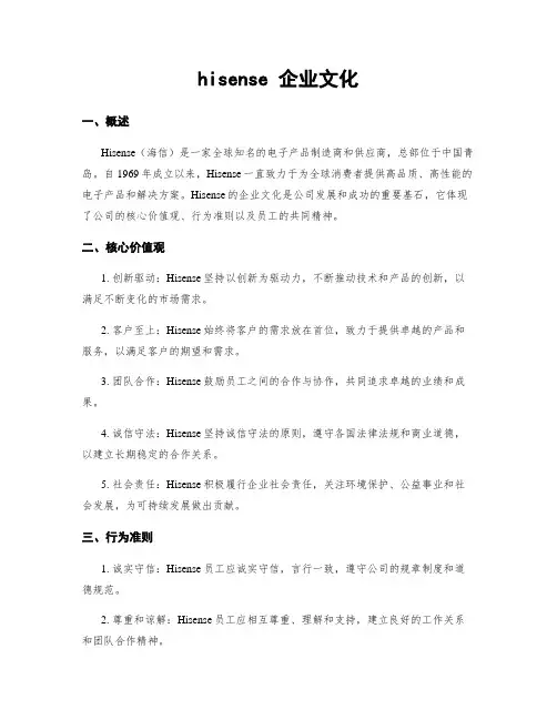 hisense 企业文化