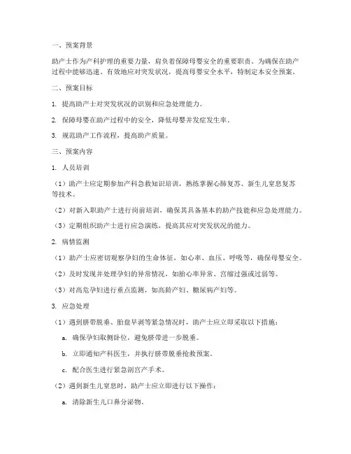 助产士安全预案