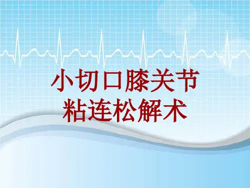 手术讲解模板：小切口膝关节粘连松解术