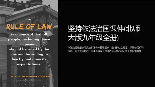 坚持依法治国课件(北师大版九年级全册)