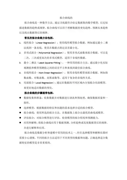 拟合曲线的