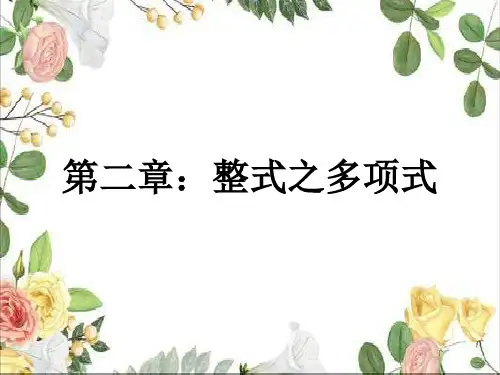 整式多项式课件-人教版初中数学七年级上册