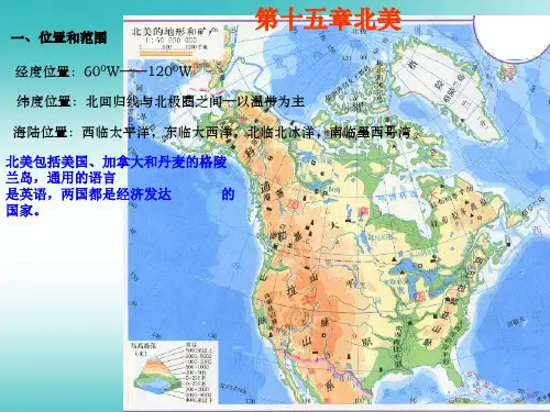 2019届高三上学期人教版地理一轮复习区域地理课件：北美
