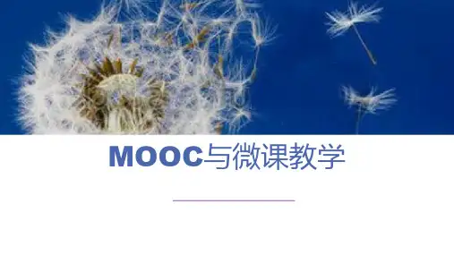MOOC与微课教学PPT课件