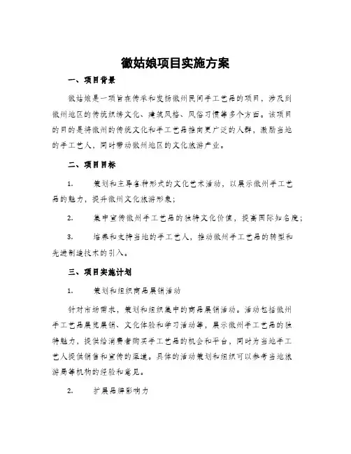 徽姑娘项目实施方案